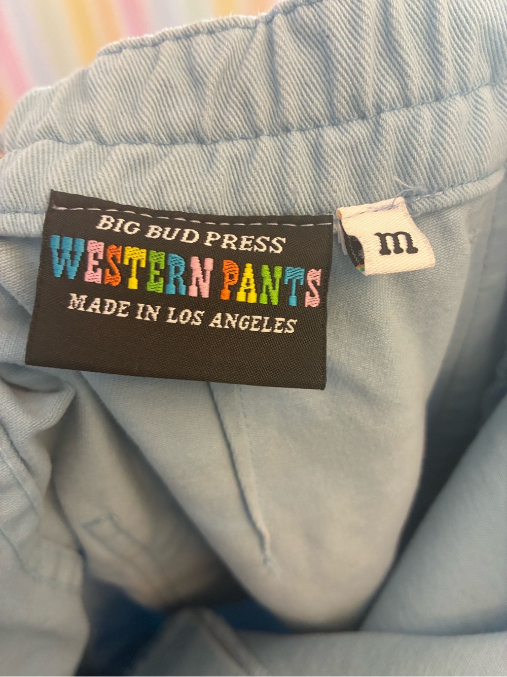Big Bud Press Calvary western pants in baby blue, size M - Picture 4 of 4
